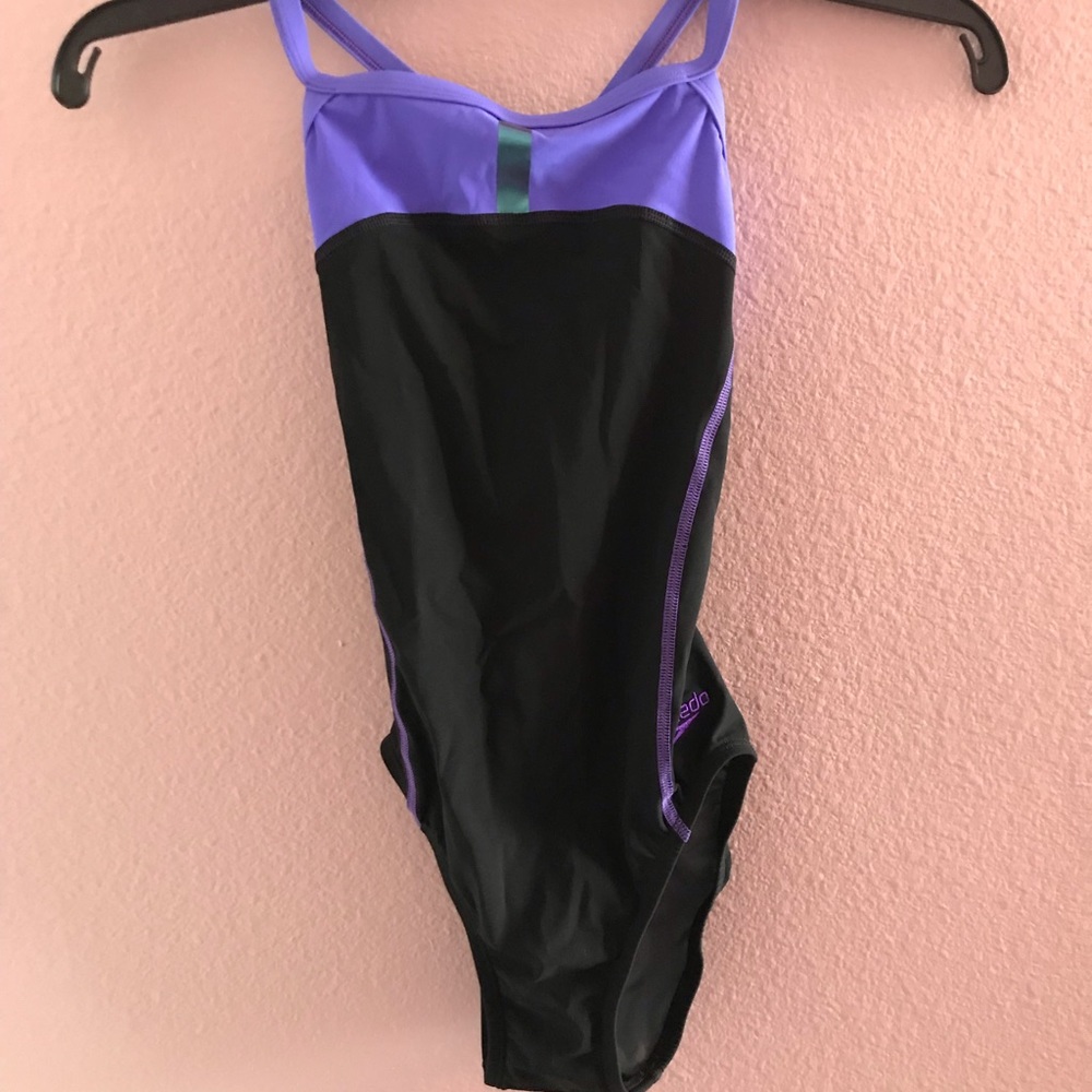 One Piece Swim Suit w/ Open Back